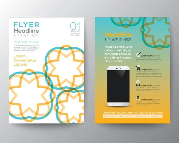 Progettazione di Brochure Flyer modello di Layout — Vettoriale Stock