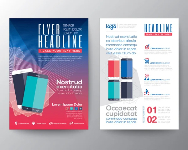 Abstract Design Vektor Template Layout für Magazin Broschüre Flyer Broschüre Cover Jahresbericht — Stockvektor
