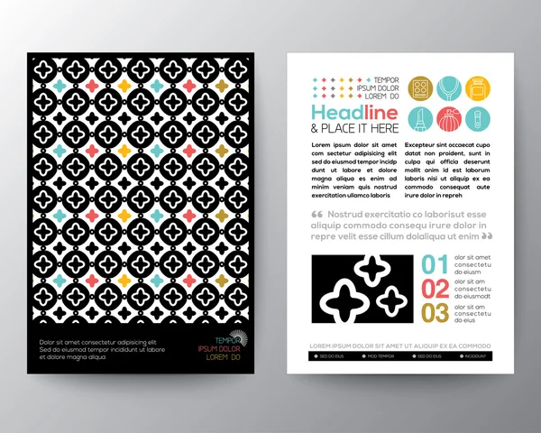 Resumen Cartel Folleto Folleto Diseño del folleto Plantilla de vector de diseño — Vector de stock