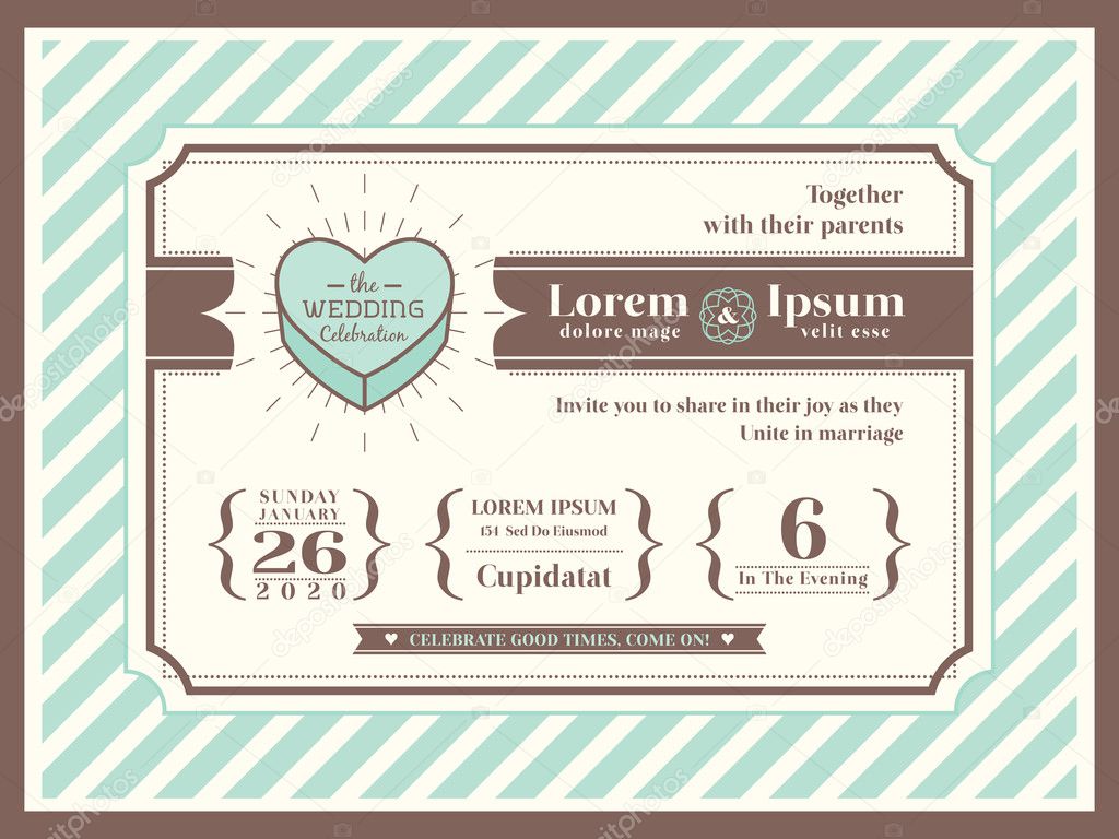 wedding invitation card template