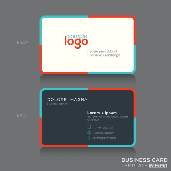 Σύγχρονη απλή επαγγελματική κάρτα σχεδιασμού — Διανυσματικό Αρχείο