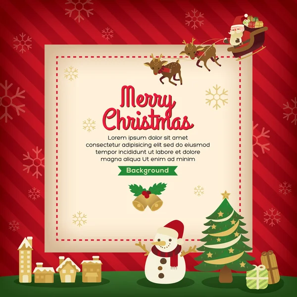 メリー クリスマス ホリデー カード背景 — ストックベクタ