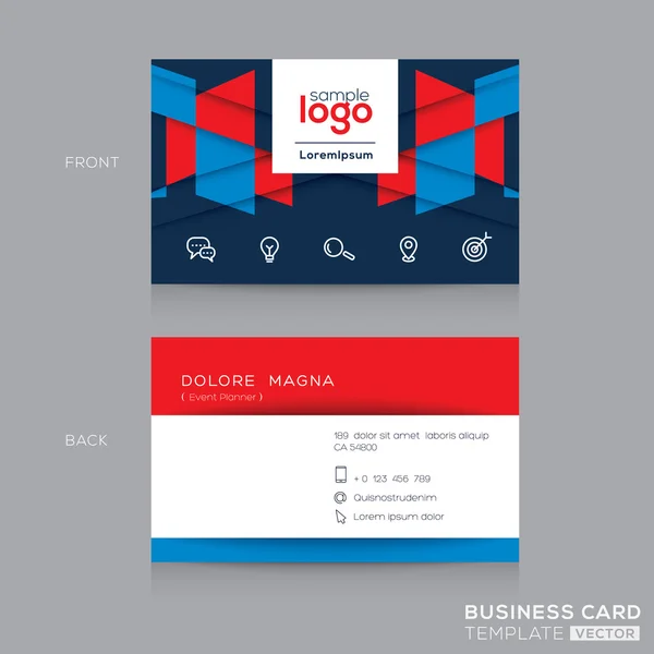 Abstract Business card Design Template — Stock Vector