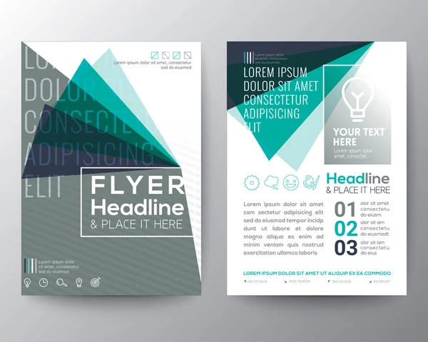 Abstract shape Driehoek Poster Brochure Flyer ontwerp lay-out sjabloon — Stockvector