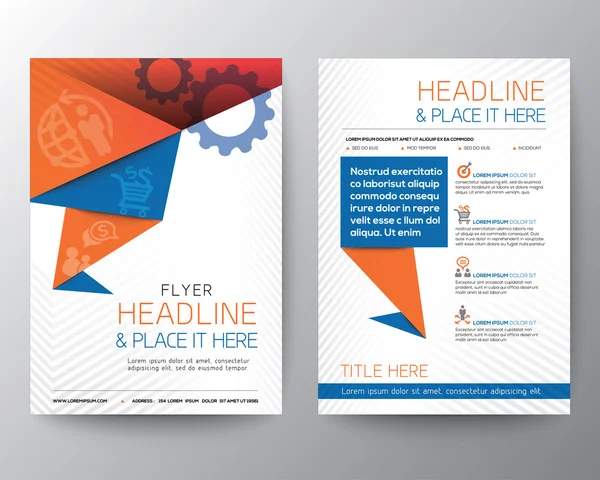 Brochure abstraite Triangle Flyer design Vector Layout en format A4 — Image vectorielle