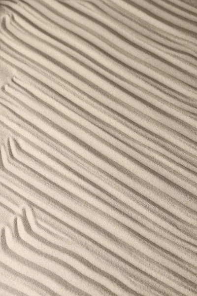 Sand Surface Texture Smooth Lines Shadows Relaxation Spiritual Harmony Garden — Stock Photo, Image