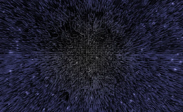 Синяя цифровая абстрактная пирамида Стоковая Картинка