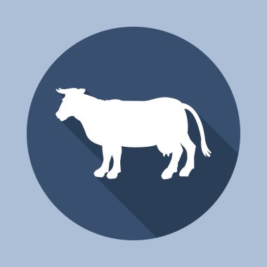 İnek vektör simge silüeti.