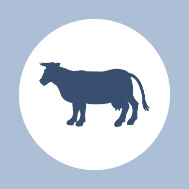İnek vektör simge silüeti.