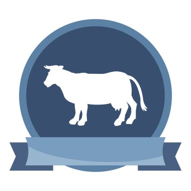 İnek vektör simge silüeti.