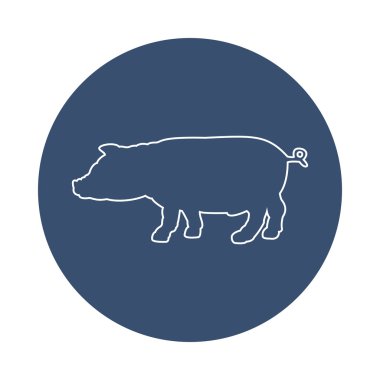 Domuz vektör simge silüeti.