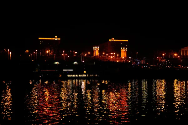 Promenade Nocturne Urbaine Lumières Nocturnes Paysage Urbain Nocturne — Photo