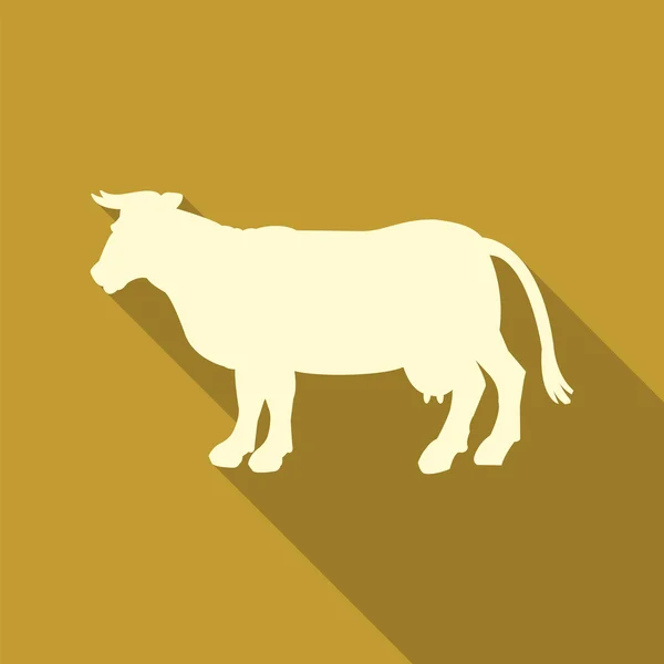 Zlata siluetu krávy. — Stockový vektor