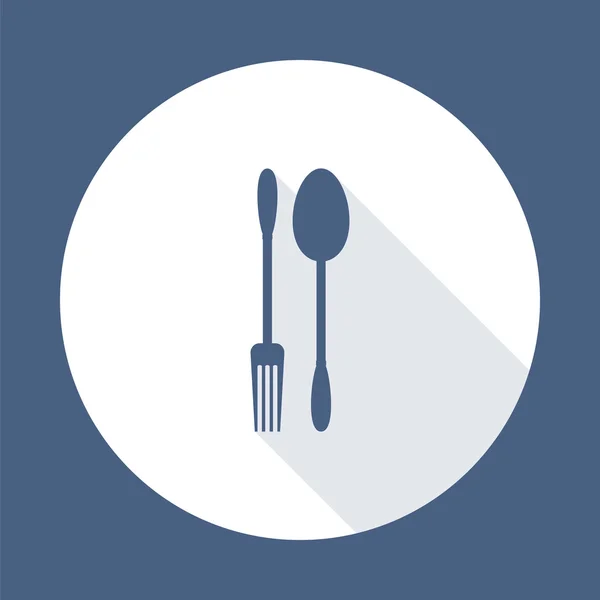 Fourchette et icône vectorielle cuillère. — Image vectorielle