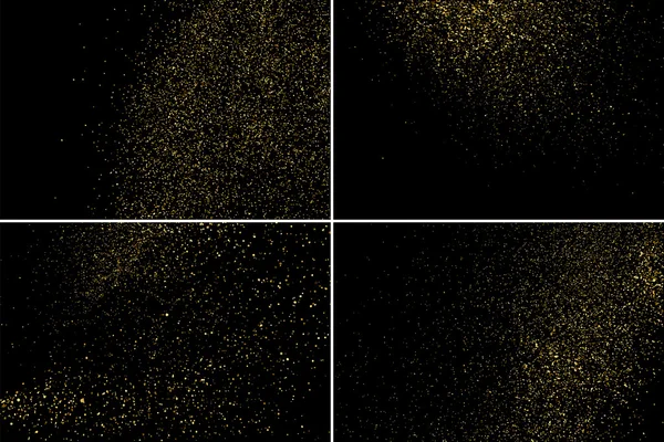 Gold glitter texture vector. Set vector texture.