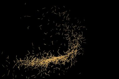 Soyut makarna düşüyor.