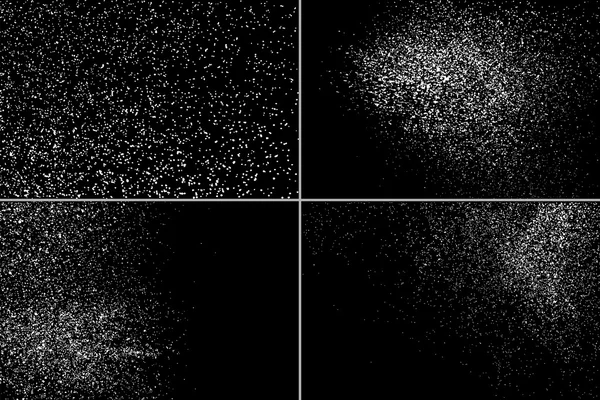 黒い背景に粒子の粗い抽象的なテクスチャを設定します。セット ベクトル テ — ストックベクタ