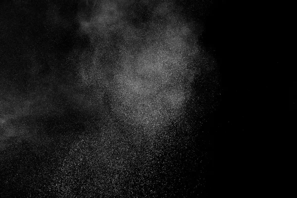 Explosión Polvo Blanco Sobre Fondo Negro Textura Abstracta Polvo Blanco — Foto de Stock