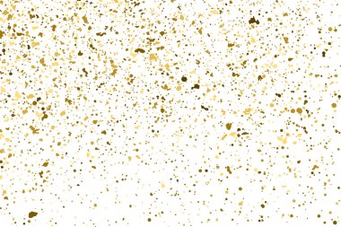 Altın glitter doku üzerinde beyaz izole.