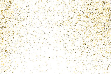 Altın glitter doku üzerinde beyaz izole.