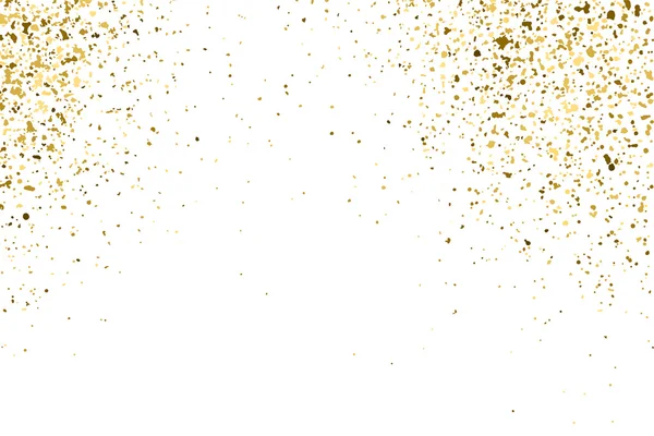 Altın glitter doku üzerinde beyaz izole.