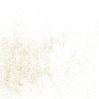 Altın glitter doku üzerinde beyaz izole.