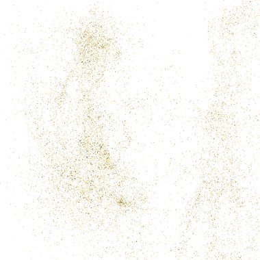 Altın glitter doku üzerinde beyaz izole.