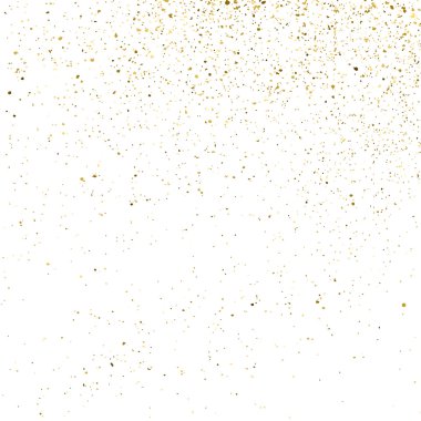 Altın glitter doku üzerinde beyaz izole.