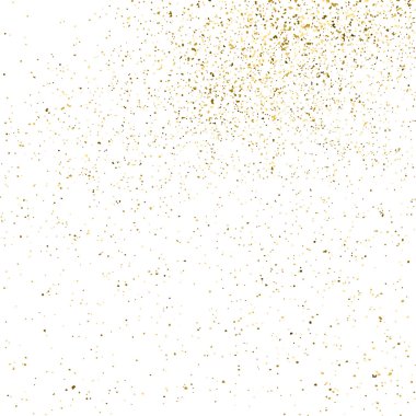 Altın glitter doku üzerinde beyaz izole.