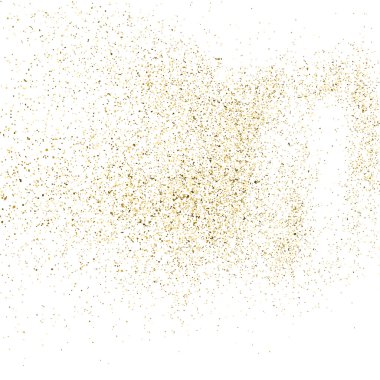 Altın glitter doku üzerinde beyaz izole.