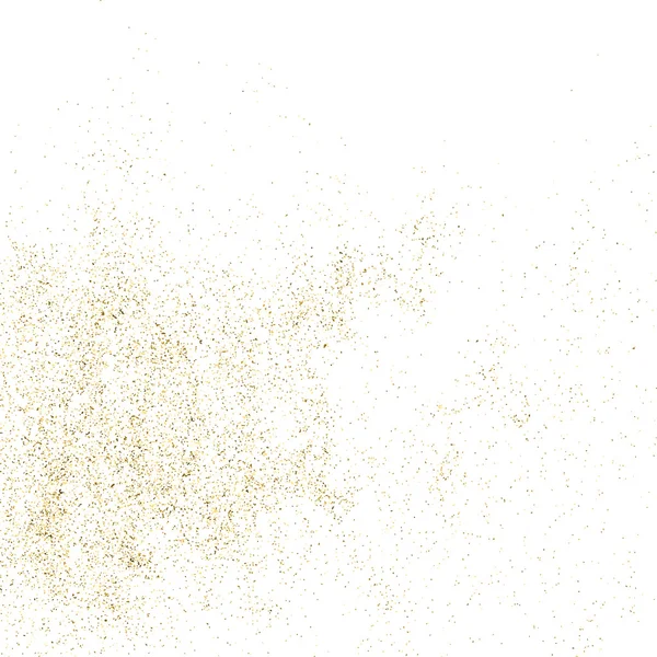 Altın glitter doku üzerinde beyaz izole.
