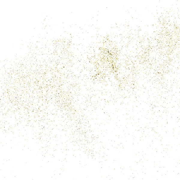 Altın glitter doku üzerinde beyaz izole.