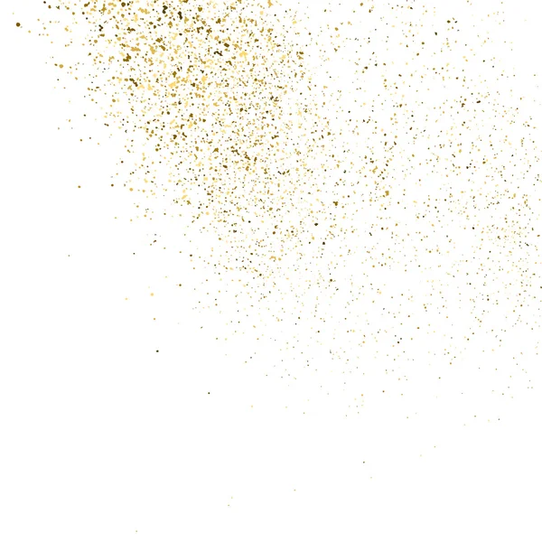 Altın glitter doku üzerinde beyaz izole.