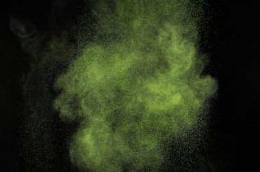Açık yeşil toz patlama.