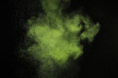 Açık yeşil toz patlama.