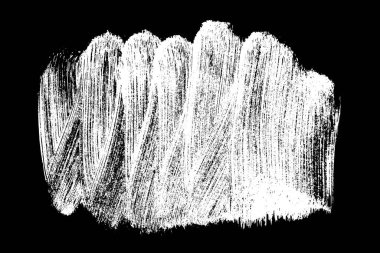 Siyah üzerine beyaz fırça darbesi. Mürekkep sıçraması. Boya damlacıkları. Dijital olarak oluşturulmuş görüntü. Vektör tasarım ögeleri, illüstrasyon, EPS 10.