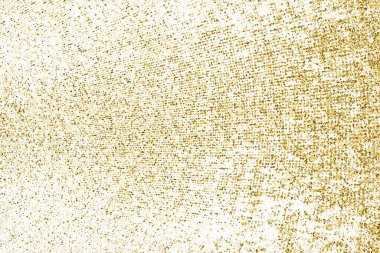 Beyazda izole edilmiş altın rengi parıltı dokusu. Amber Parçacık Rengi. Kutlama arkaplanı. Altın Konfeti Patlaması. Vektör İllüstrasyonu, Eps 10.
