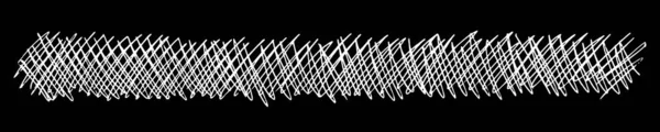 Krabbel Hand Getekend Krijt Zwarte Achtergrond Monochrome Vlek Element Horizontale — Stockvector