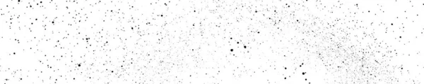 Texture Granuleuse Noire Isolée Sur Blanc Contexte Panoramique Recouvrement Poussière — Image vectorielle