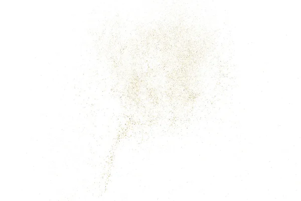 Gold Glitter Texture Terisolasi White Warna Partikel Amber Celebratory Background - Stok Vektor