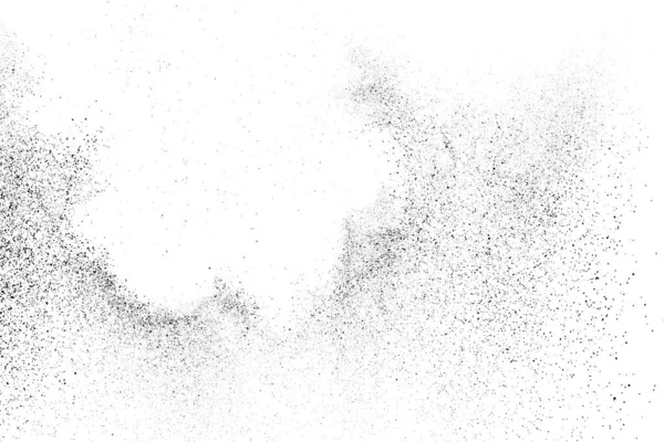 Textura Negra Angustiada Textura Granulada Oscura Sobre Fondo Blanco Superposición — Vector de stock