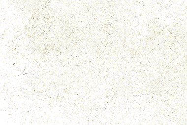 Beyaz üzerinde altın rengi parıltı dokusu izole edildi. Amber Parçacık Rengi. Kutlama arkaplanı. Altın Konfeti Patlaması. Tasarım elementi. Dijital olarak oluşturulmuş resim. Vektör İllüstrasyonu, EPS 10.