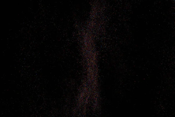 Explosion Abstraite Confettis Texture Granuleuse Colorée Isolée Sur Fond Noir — Image vectorielle