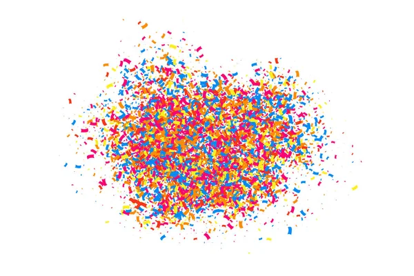 Barevná Exploze Confetti Zrnité Abstraktní Mnohobarevné Textury Izolované Bílém Pozadí — Stockový vektor
