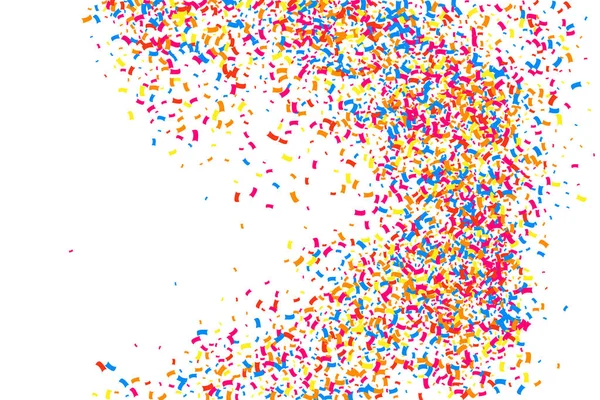Färgstark Explosion Confetti Grainy Abstrakt Flerfärgad Textur Isolerad Vit Bakgrund — Stock vektor