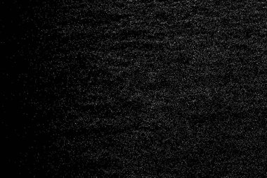 Sıkıntılı beyaz kumlu doku. Toz tabakası desenli. Tahıl gürültüsü partikülleri. Kar efektleri paketi. Paslı siyah arka plan. Vektör illüstrasyonu, EPS 10.  