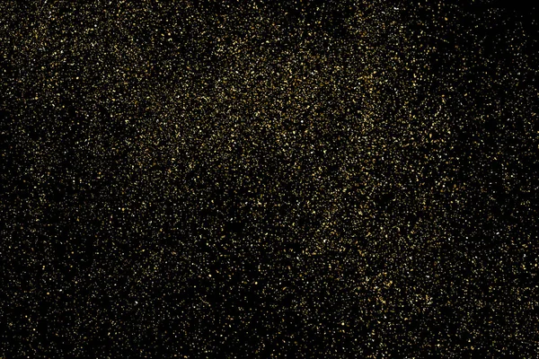 Texture Scintillante Isolée Sur Fond Noir Poussière Dorée Couleur Particules — Image vectorielle