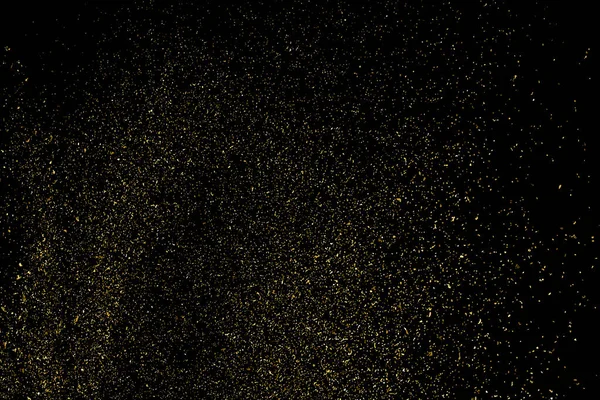 金光闪闪的纹理隔离在黑色背景上 金色的星尘琥珀颗粒的颜色 闪烁着雨 矢量图解 第10版 — 图库矢量图片