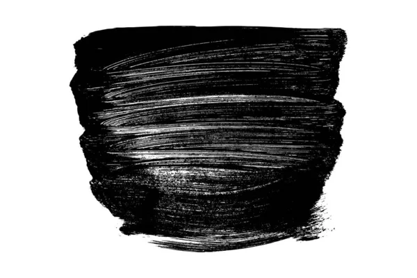 Schwarze Pinselstriche Isoliert Auf Weiß Tintenspritzer Farbtropfen Digital Erzeugtes Bild — Stockvektor