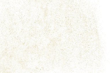 Beyaz üzerinde altın rengi parıltı dokusu izole edildi. Amber Parçacık Rengi. Kutlama arkaplanı. Altın Konfeti Patlaması. Tasarım elementi. Dijital olarak oluşturulmuş resim. Vektör İllüstrasyonu, EPS 10.